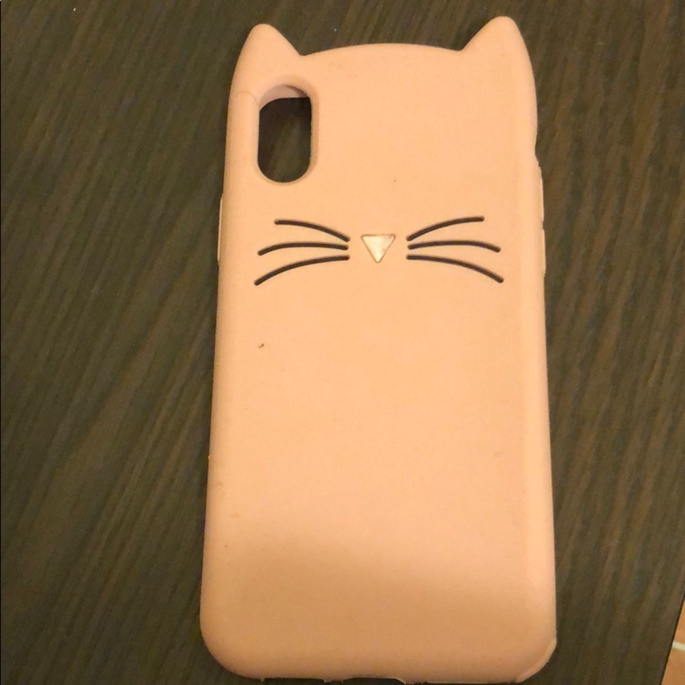 iPhone X pink case
